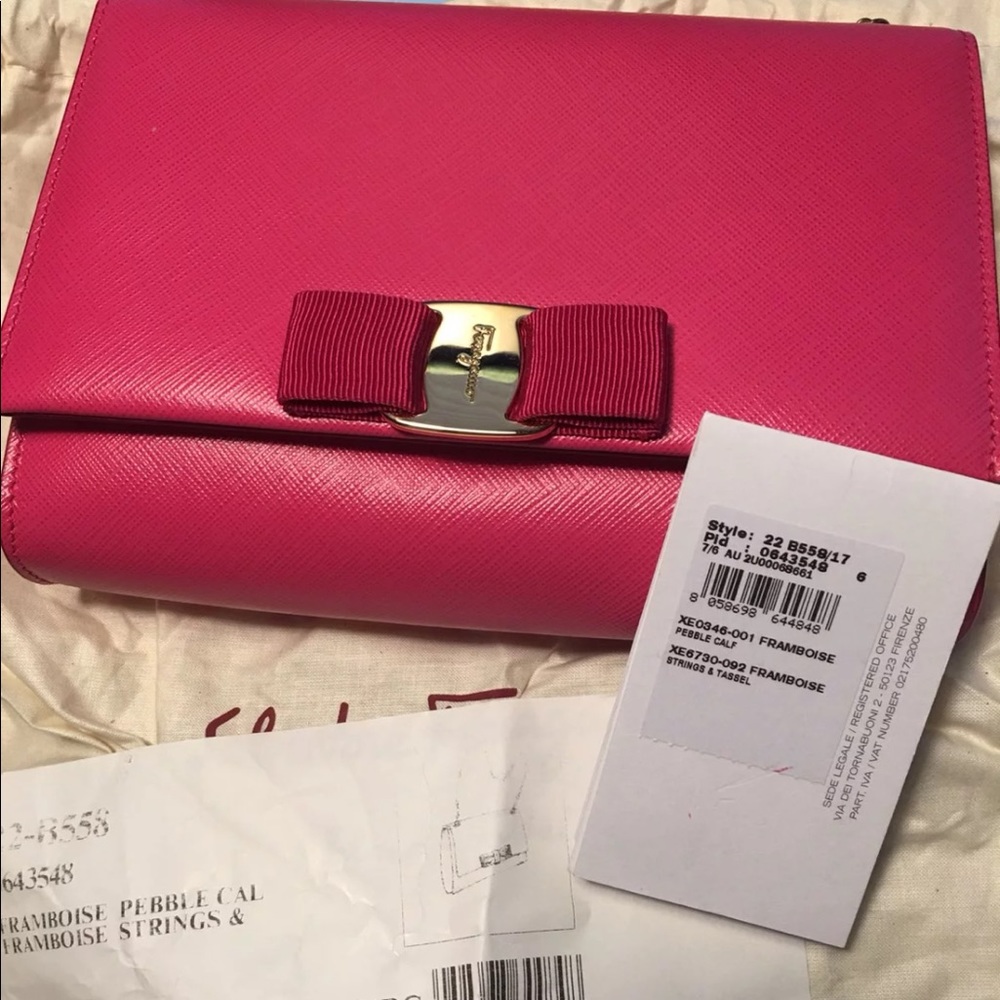 Salvatore Ferragamo crossbody hot pink authentic!